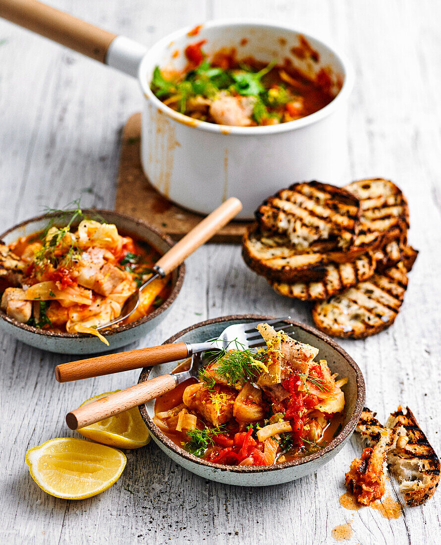 Fish and fennel stew