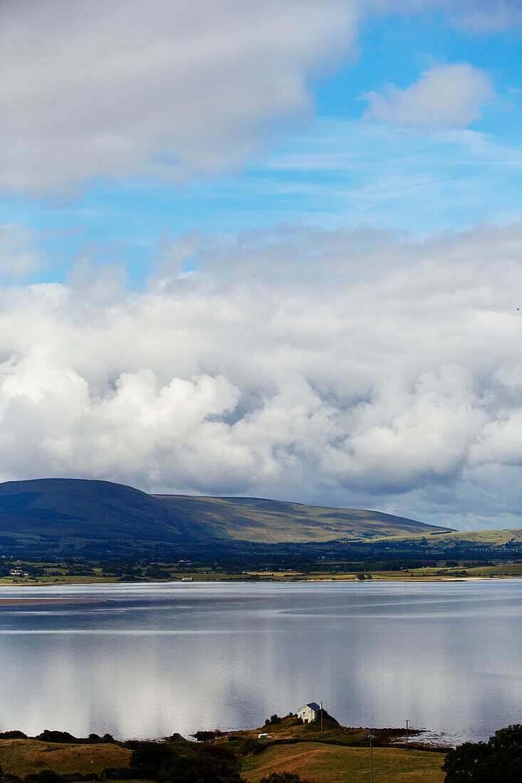 View of remote house on Lough Gill in Sligo, Ireland