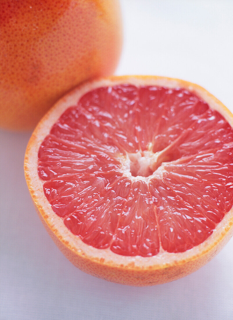 Pink grapefruit half