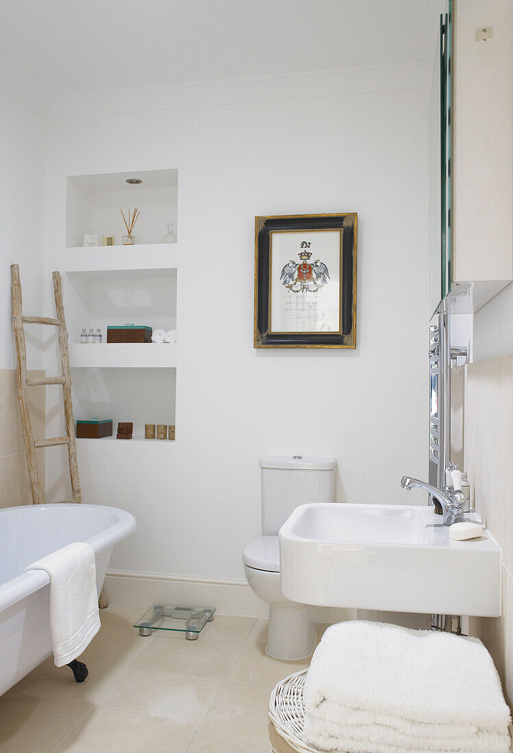 White bathroom interior