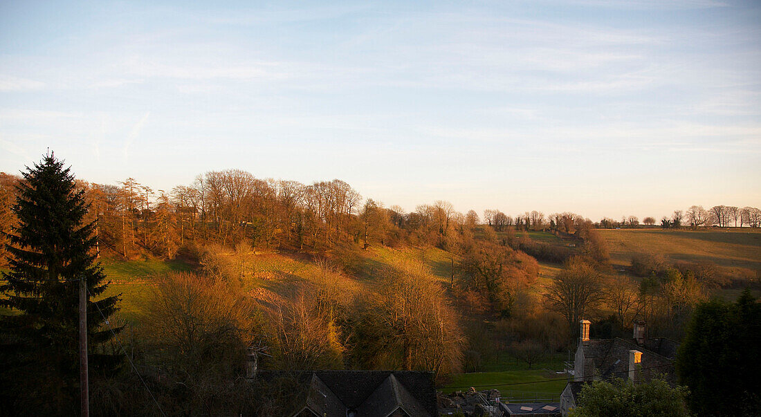 Landscape view from above house