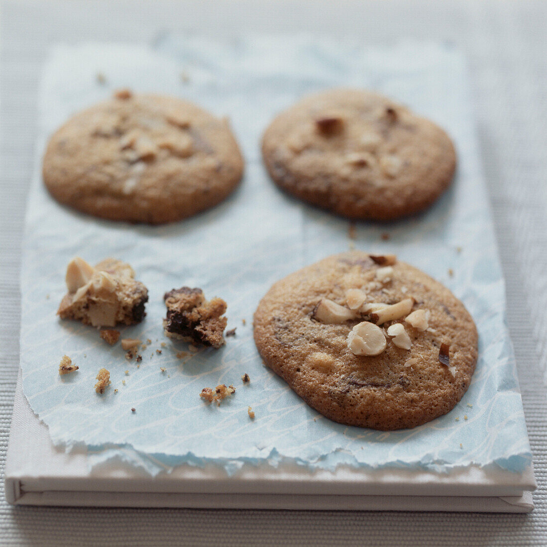 Home baked chocolate and nut cookies