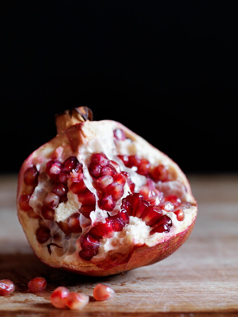 Pomegranate fruit and seeds Southend-on-sea Essex England UK