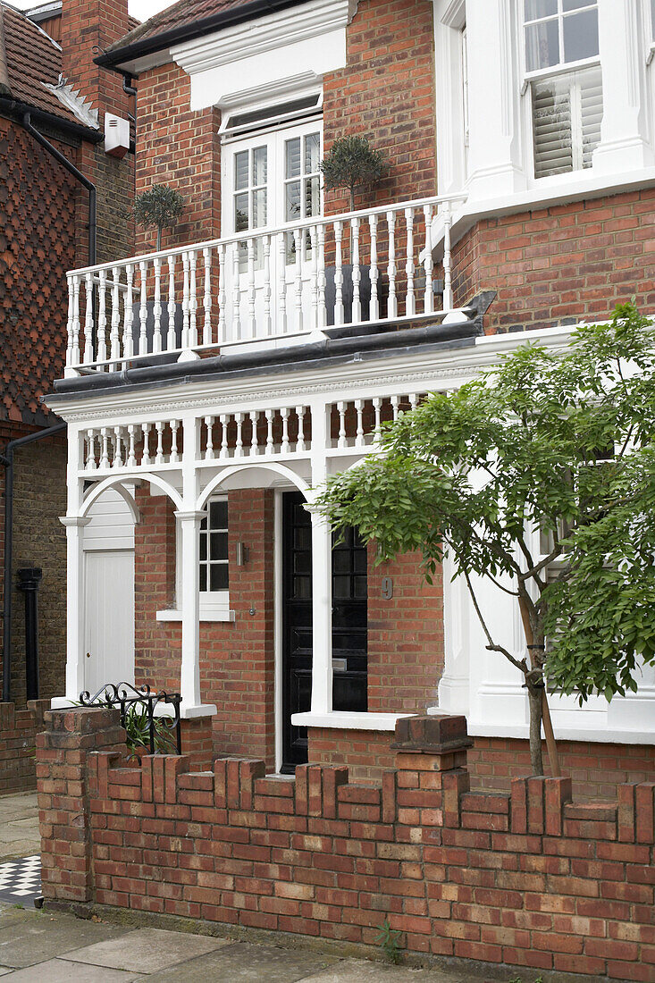 Brick exterior of London home