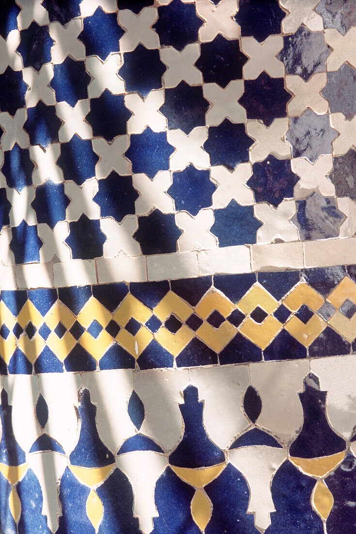 Detail of traditional mosaic tiles