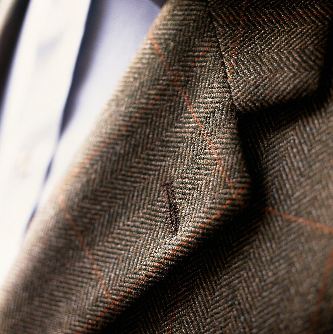 Tweed jacket lapel