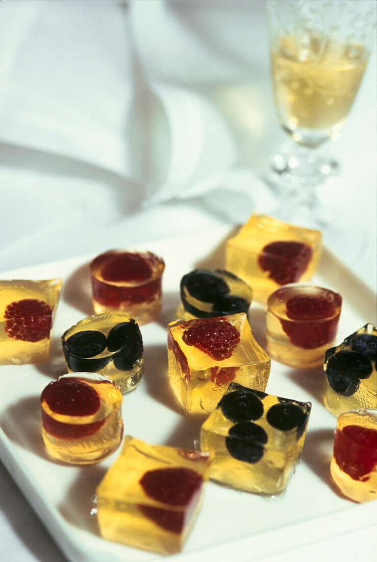 Elderflower and fruit jellies