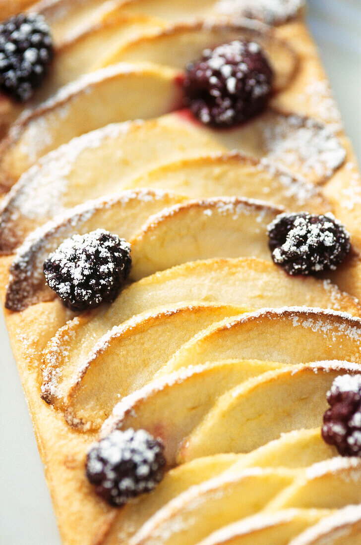Apple and blackberry filo pastry