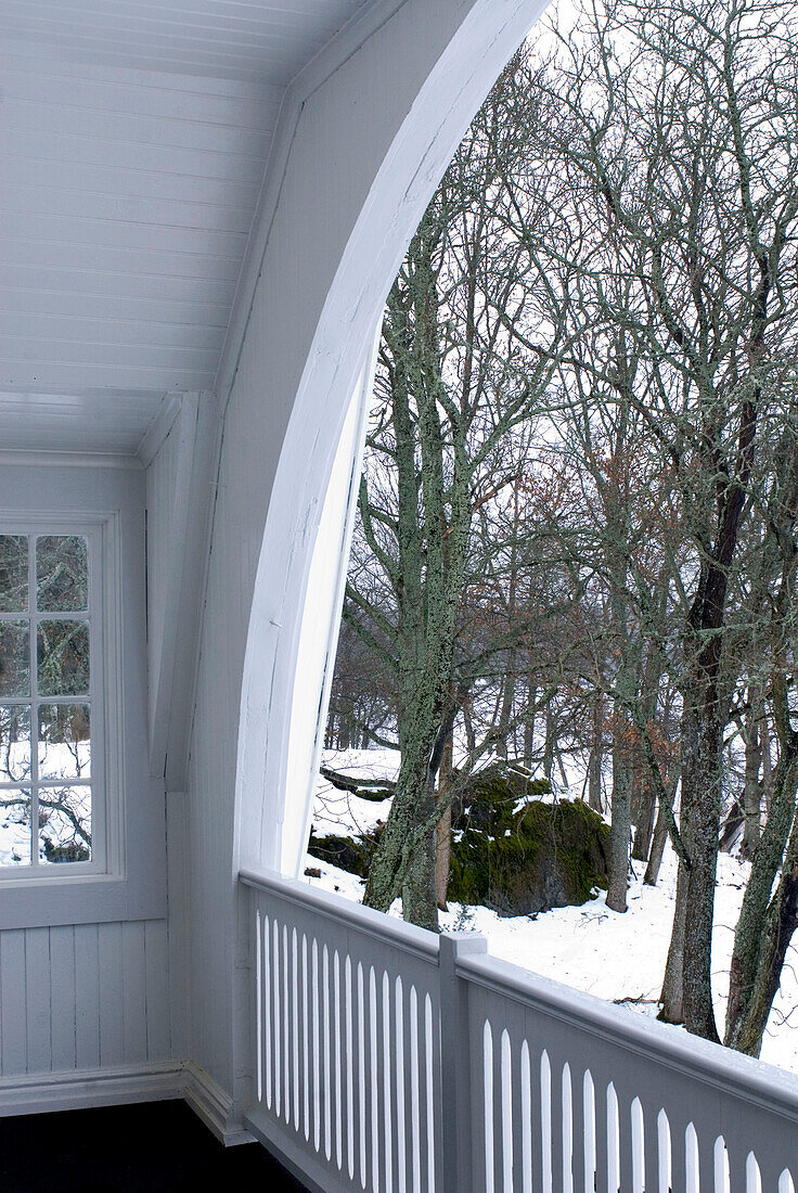 Balkon im Winter