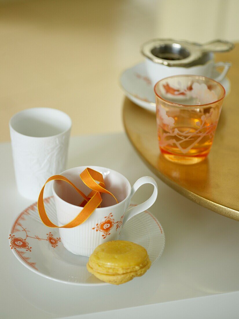 Tabletop display of a tea set