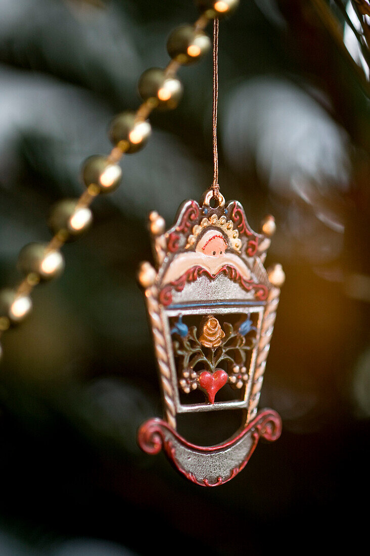 Details von Weihnachtsbaumschmuck