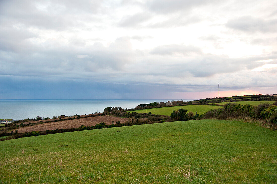 Agricultural farmland in Cornwall UK