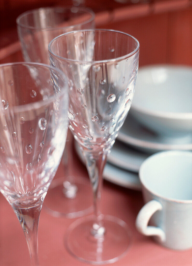 Glasses and crockery