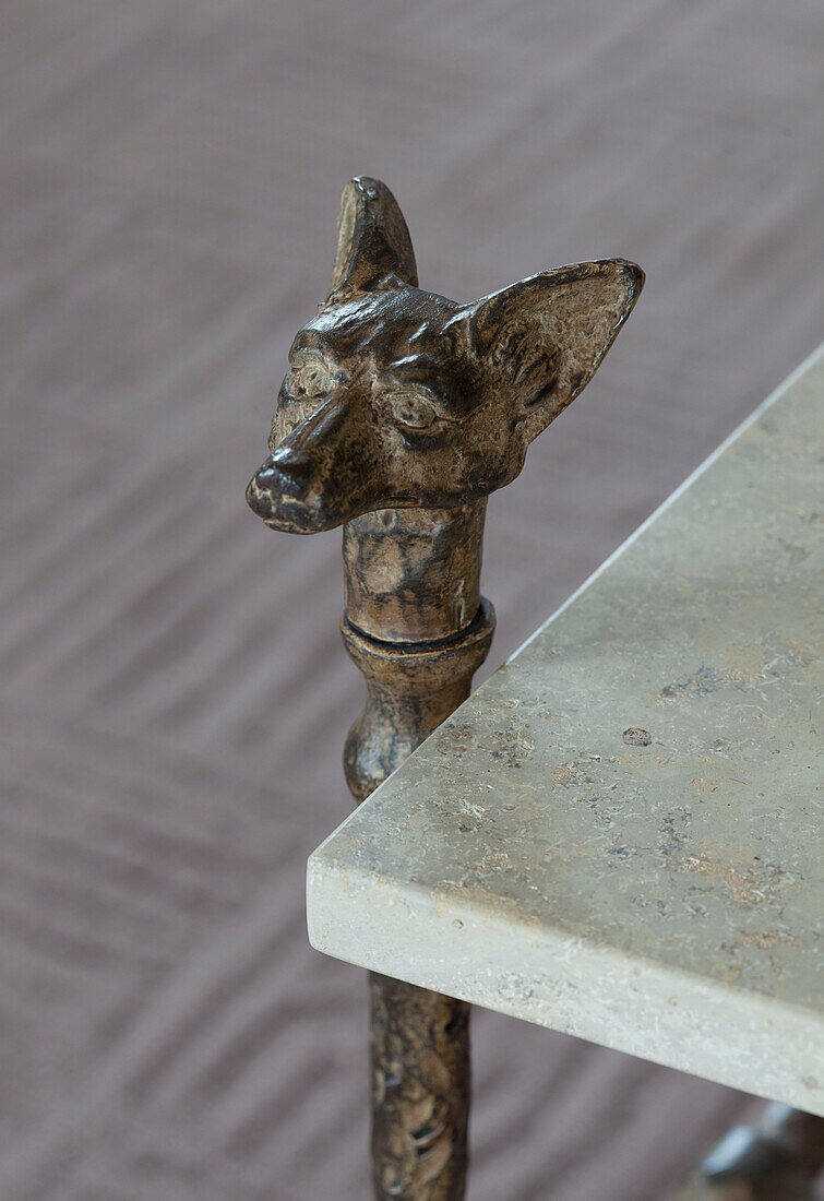 Coffee Table detail with animal motif