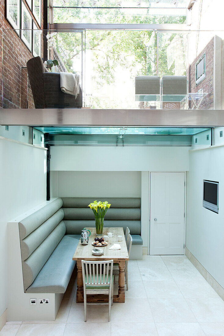 Basement conversion of contemporary London townhouse, UK