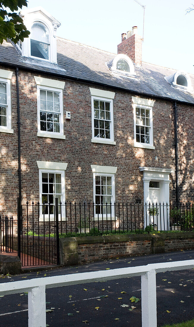 Terraced house with dormer windows in Tyne & Wear, England, UK