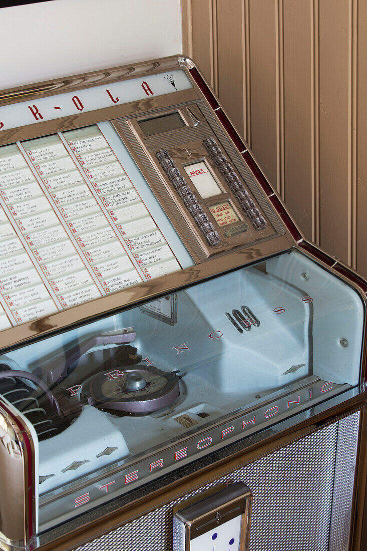 1950s juke box in UK farmhouse