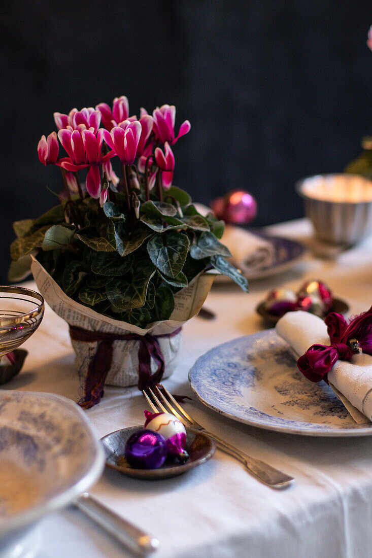 Festive dining table