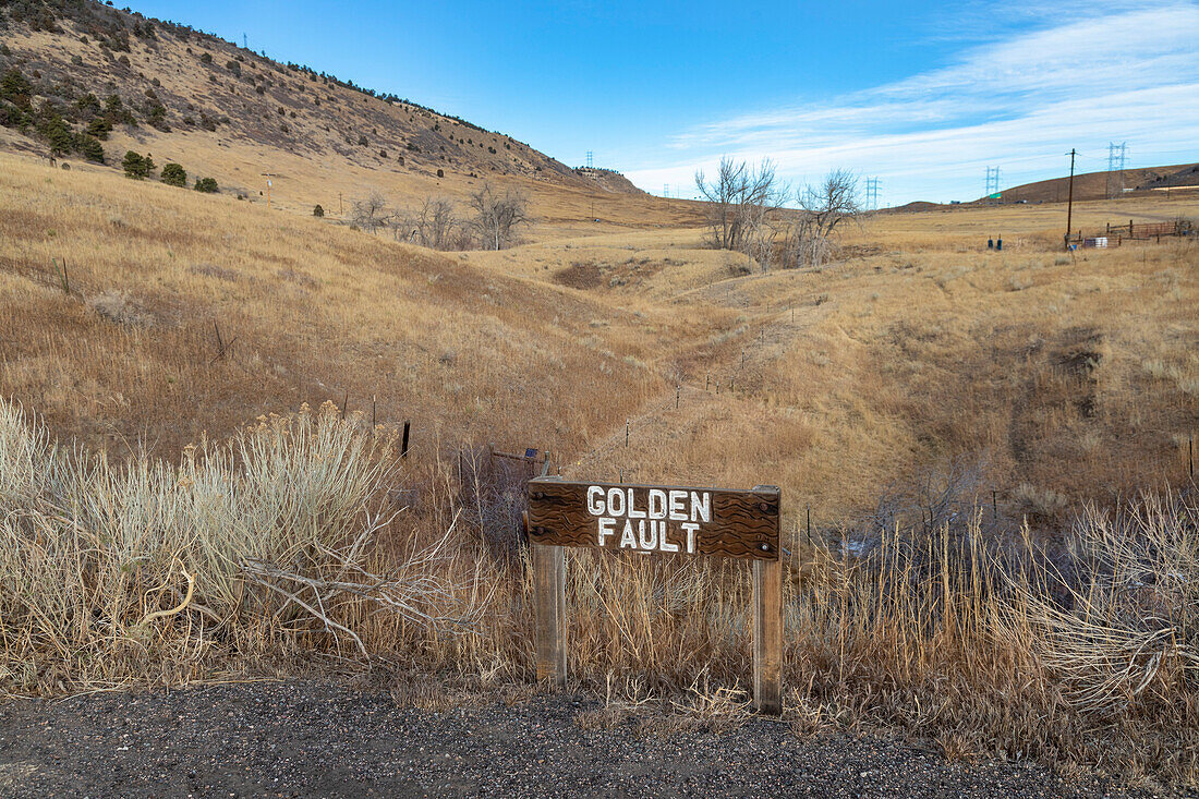 Geological fault near Denver, Colorado, USA