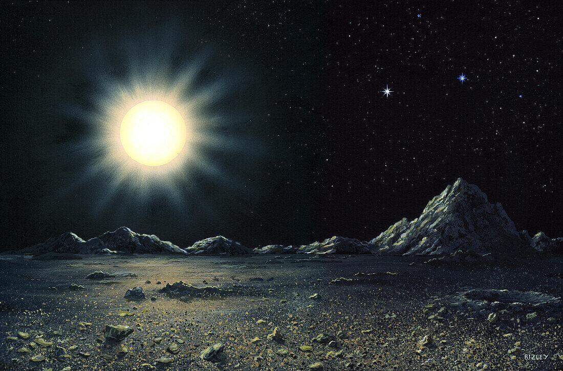 Surface of Mercury, illustration