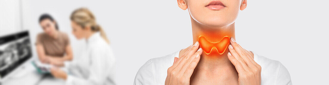 Thyroid disease, conceptual image