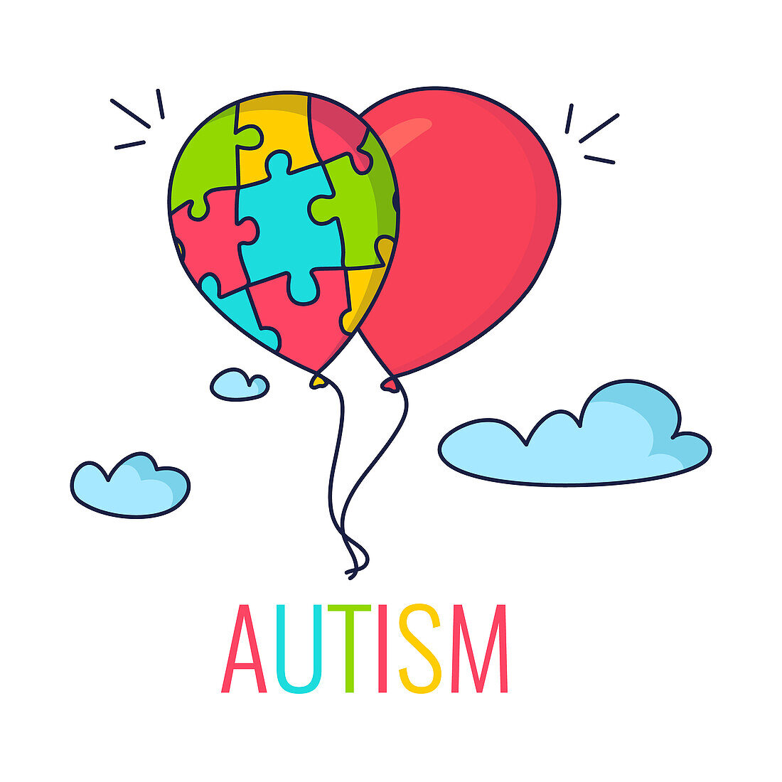 Autism, conceptual illustration