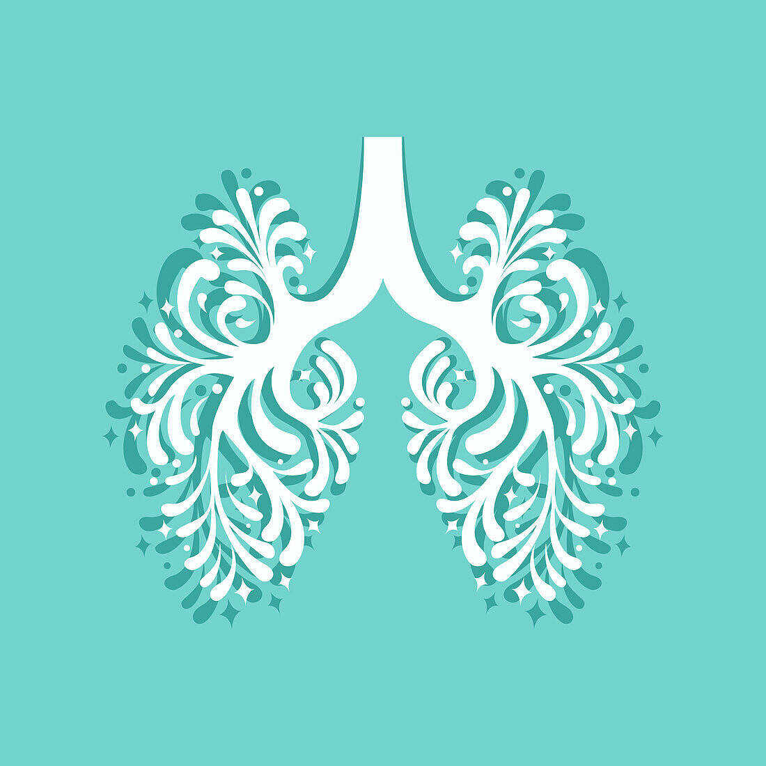 Lungs, conceptual illustration