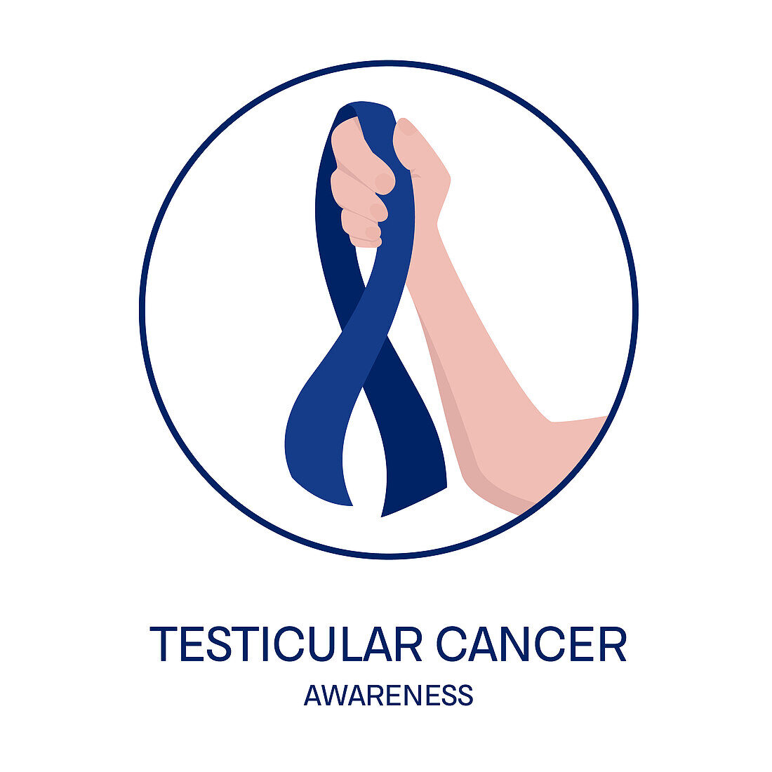 Testicular cancer awareness ribbon, conceptual