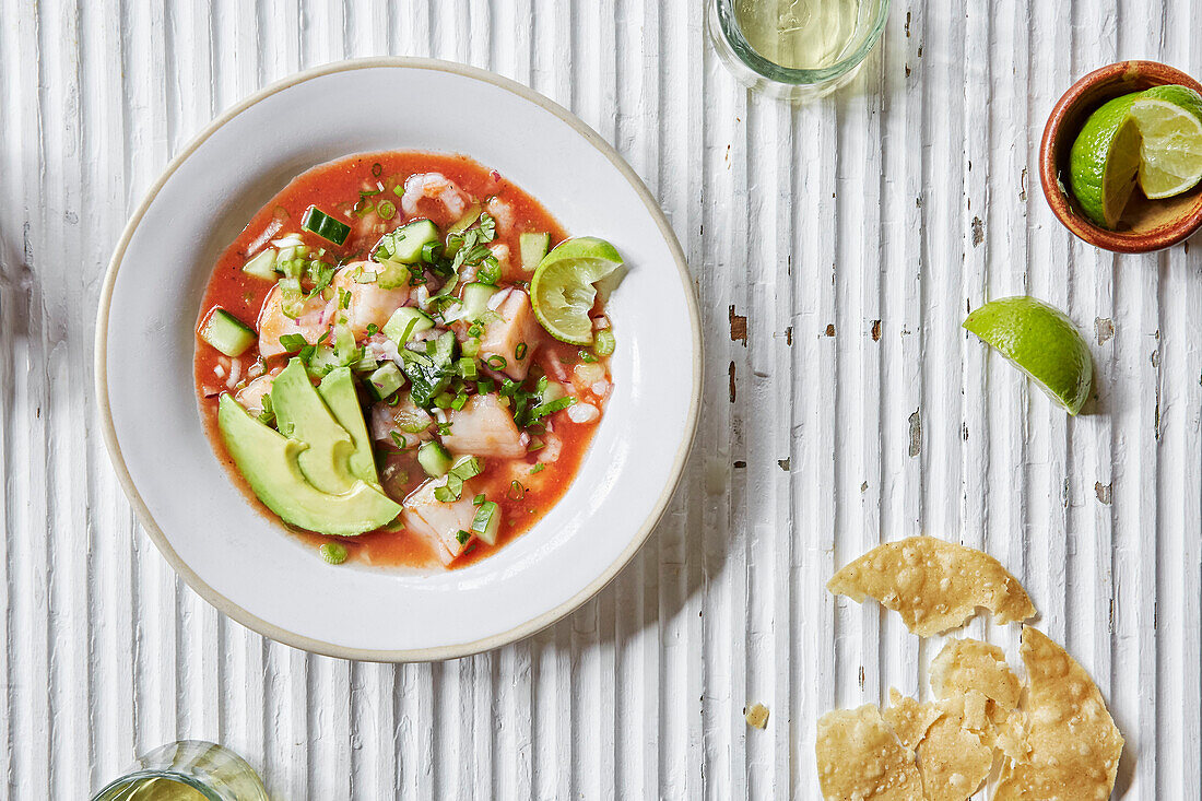 Healthy mexican style soup