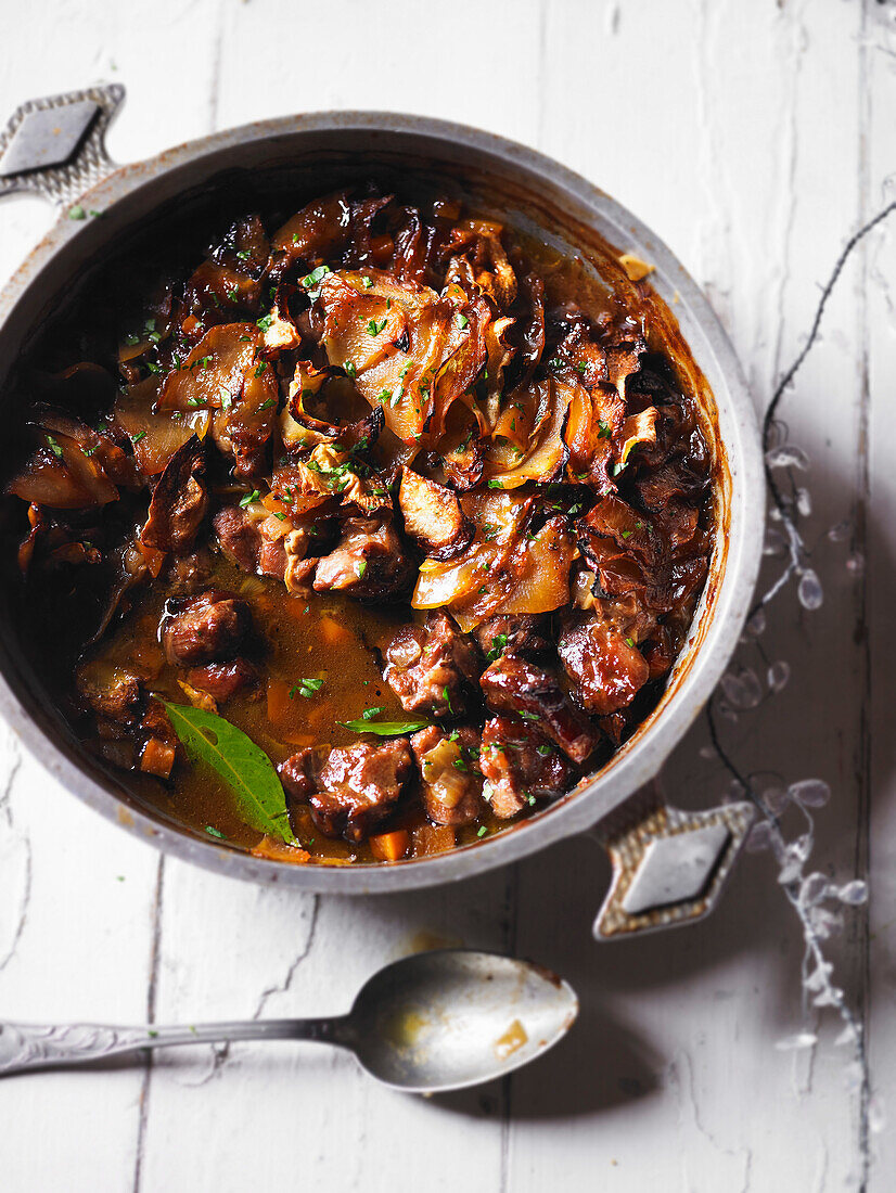 Lamb hotpot with swede topping