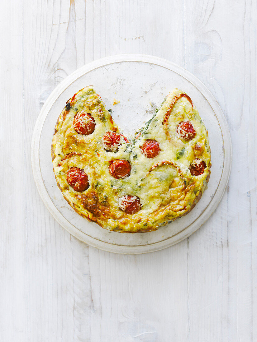 Spinach and pepper frittata