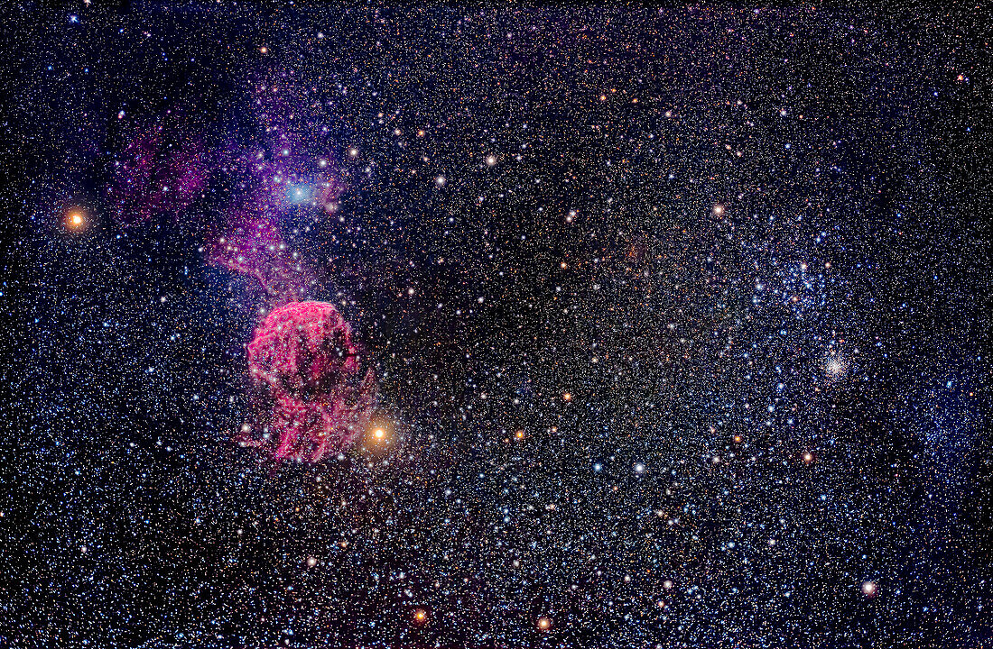 Messier 35 and the Jellyfish nebula
