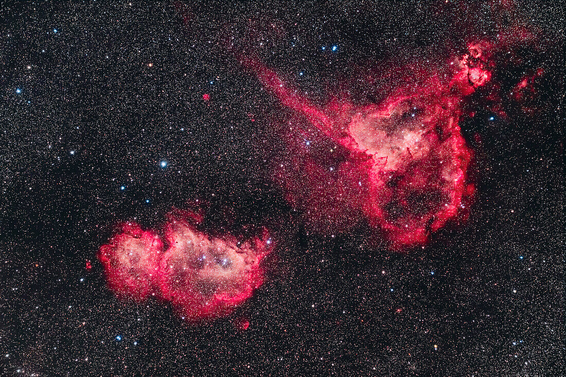 Heart and Soul nebulas in Cassiopeia