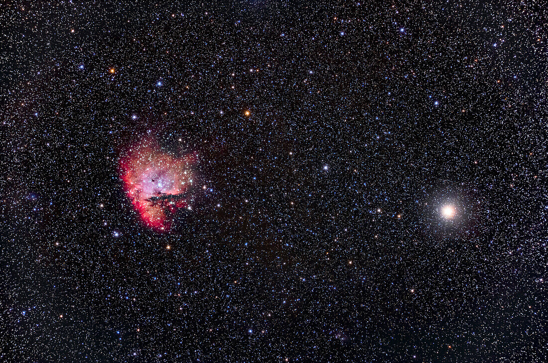 Pacman nebula in Cassiopeia