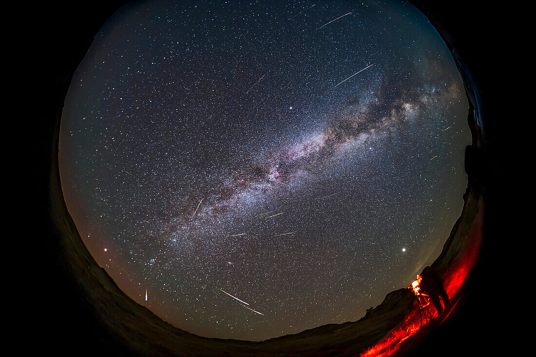 Astrophotographer and Perseid meteor shower