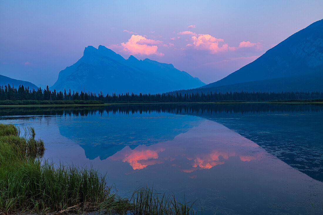 Smoky Sunset, Vermilion Lakes, Alberta, Canada