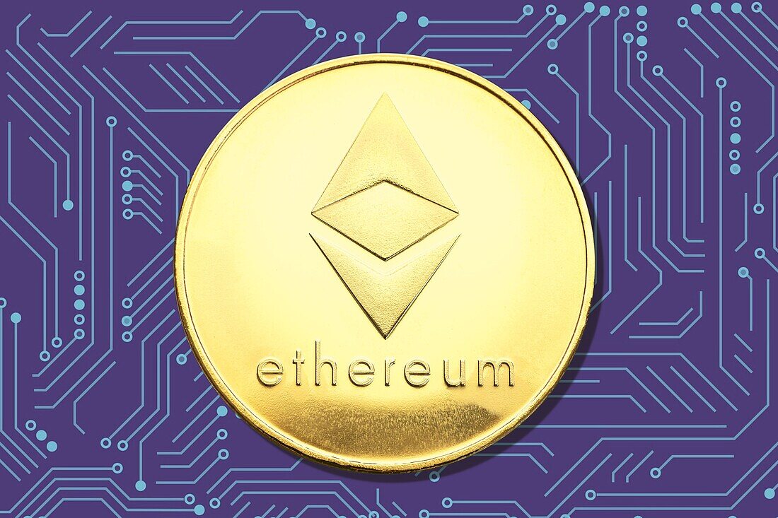 Ethereum cryptocurrency, illustration