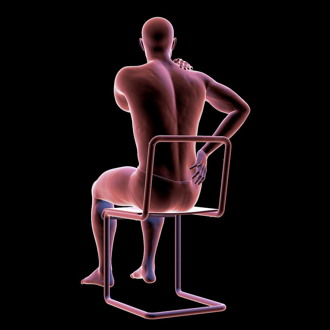 Back pain, conceptual illustration