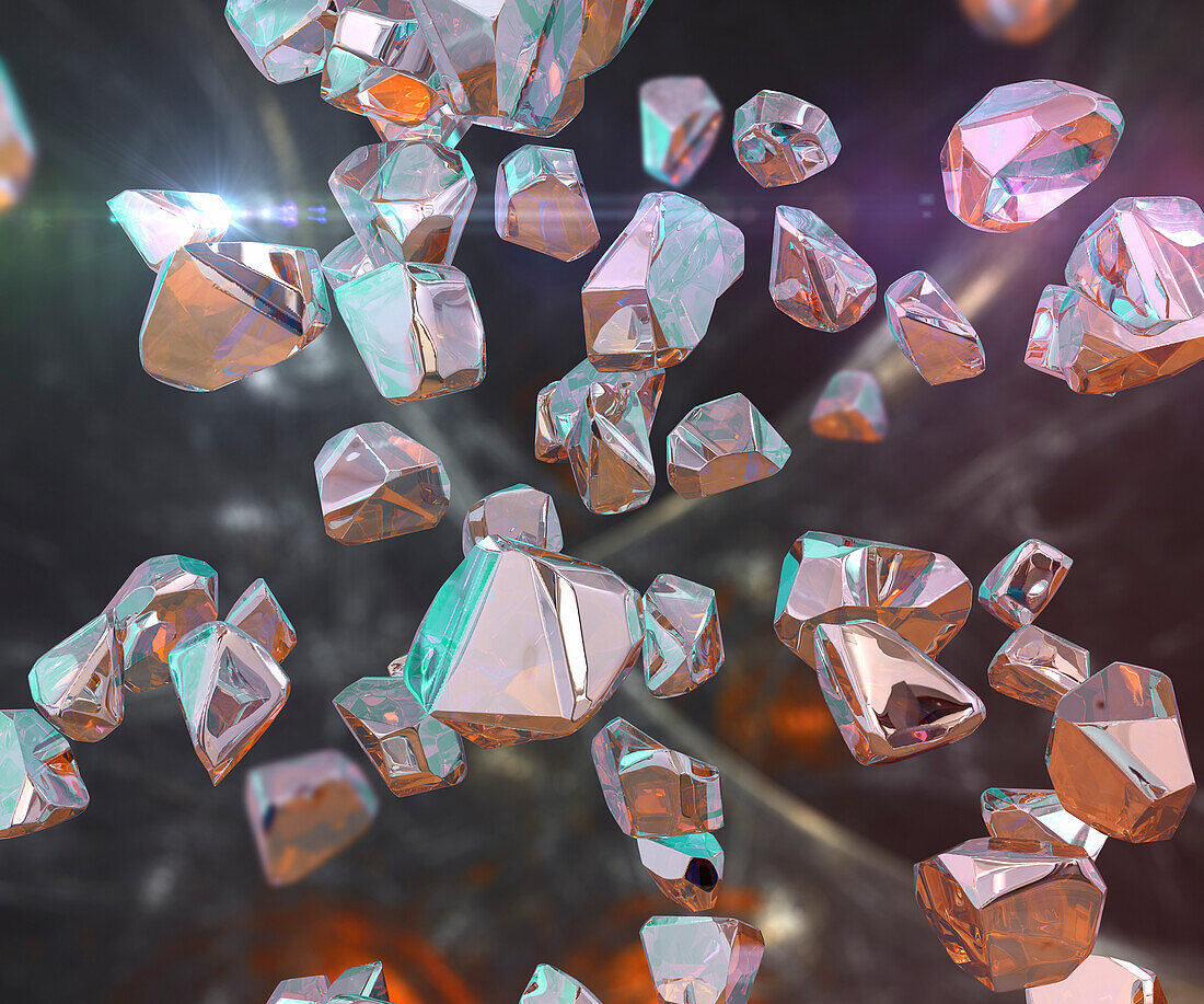 Nanodiamonds, illustration