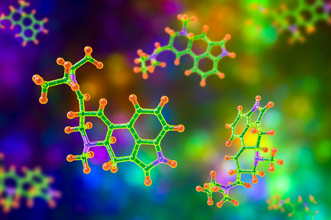LSD molecule, illustration