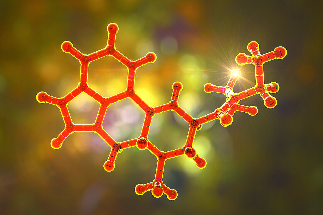 LSD molecule, illustration