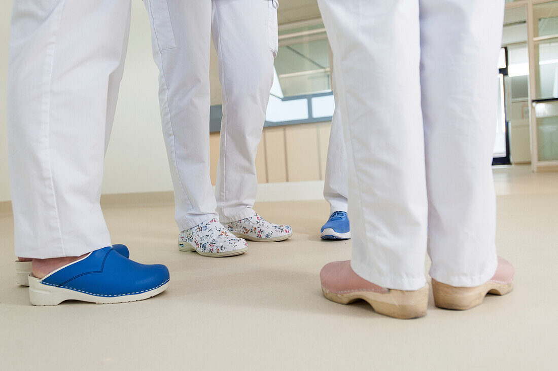 Nurses wearing clogs