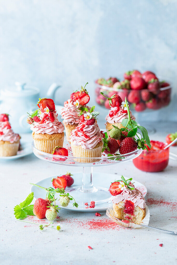 Erdbeercupcakes