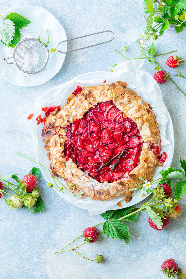 Strawberry galette