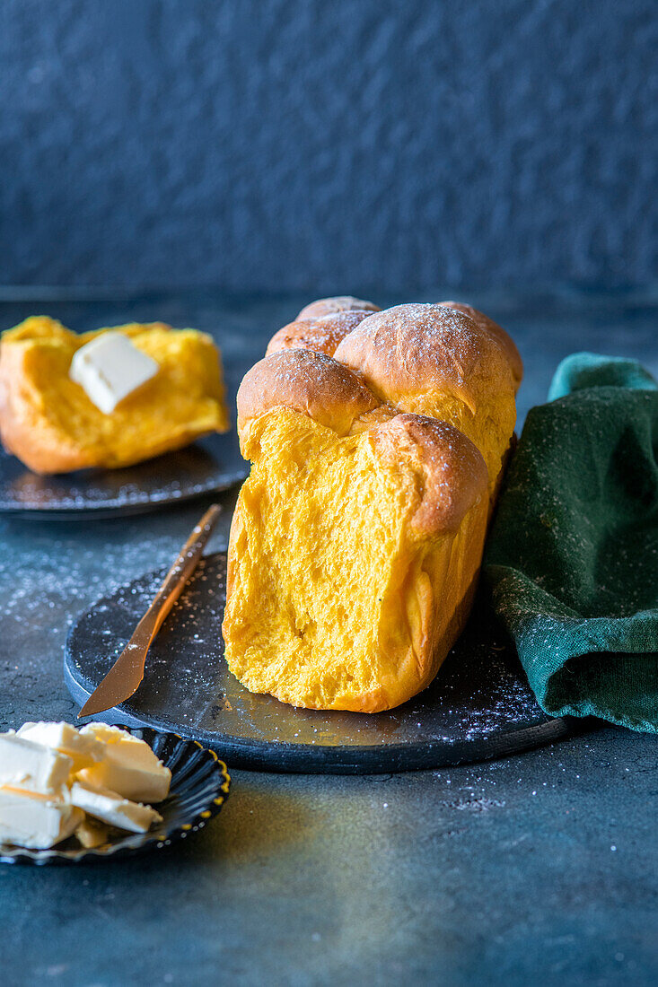 Pumpkin brioche