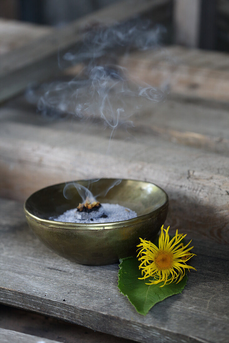 Inula incense for despondency and respiratory diseases