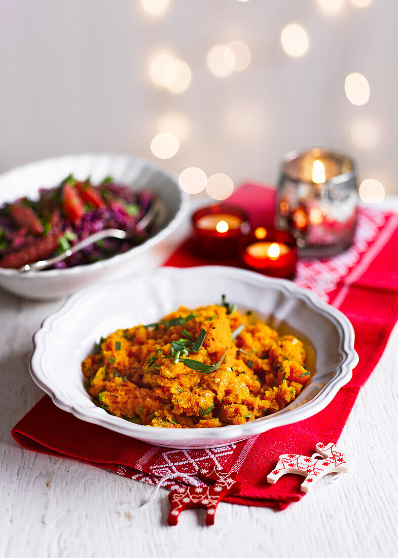 Carrot and tarragon puree