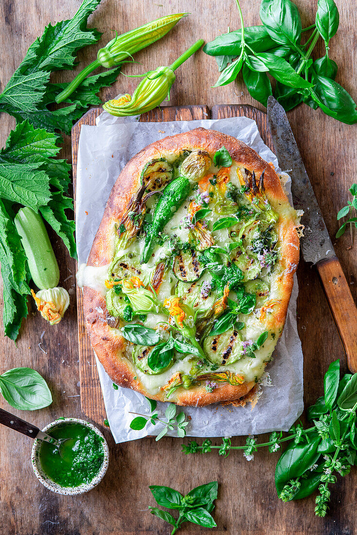 Zucchini-Pizza