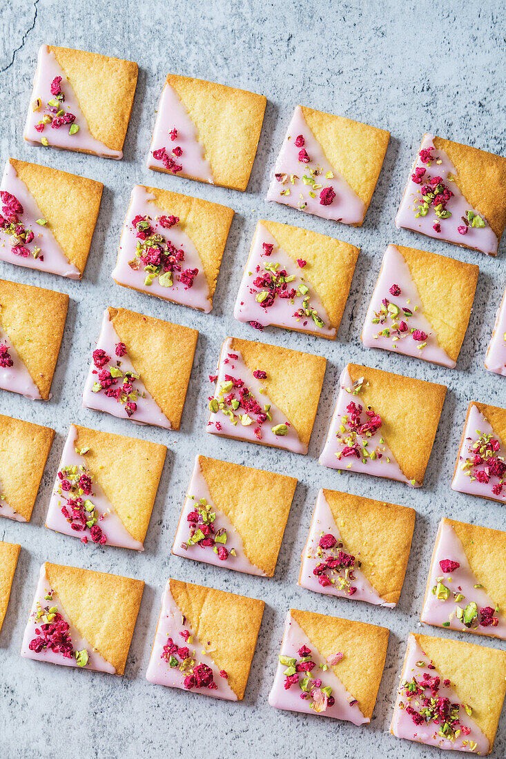 Cardamom rose biscuits