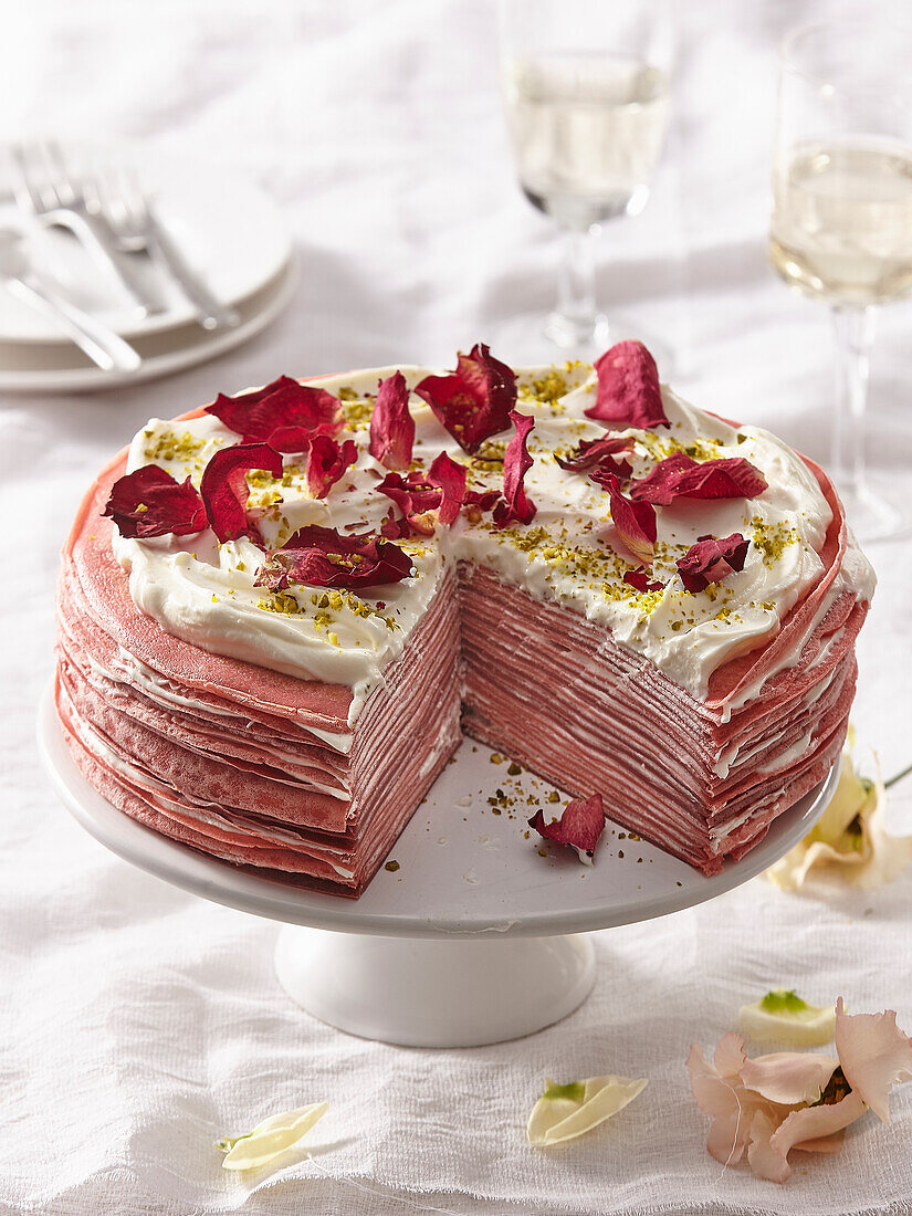 Red Velvet crepe cake